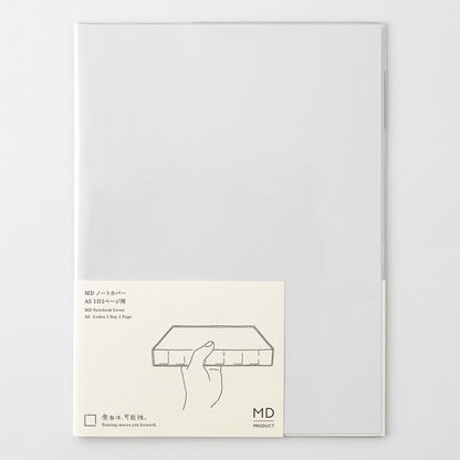 MD Product clear PVC notebook cover for A5 Codex 1 Day 1 Page notebook with pen holder