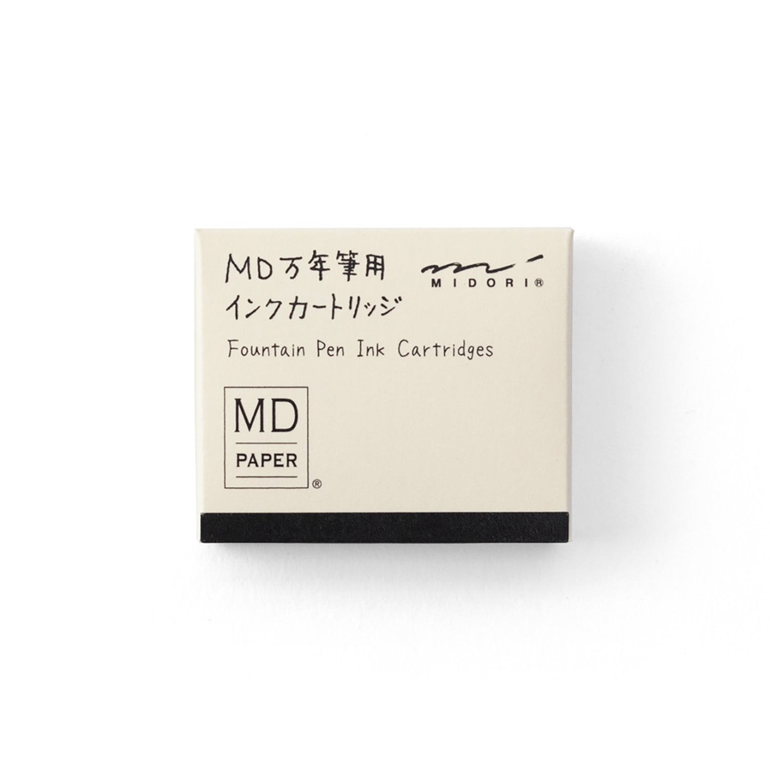 MD Product black fountain pen ink cartridge refill pack with six cartridges