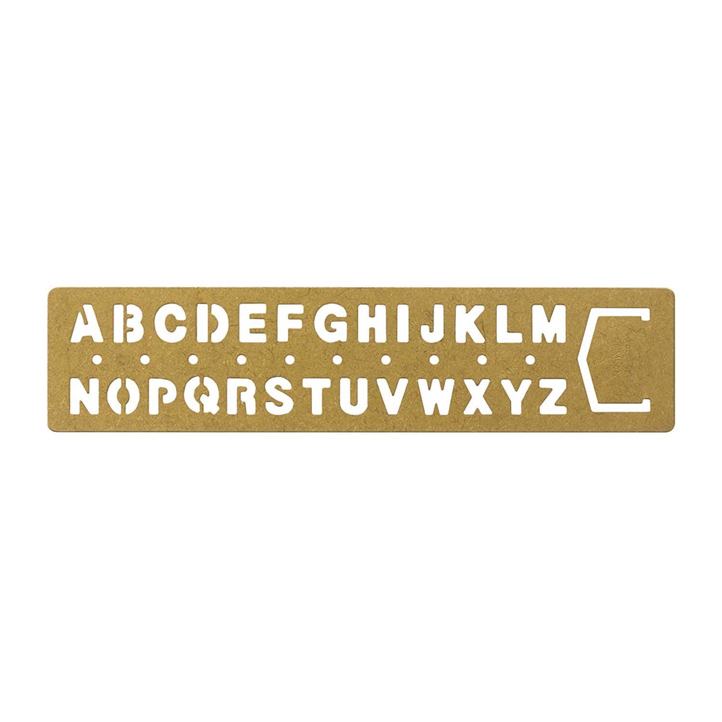 TRAVELER’S Company Brass Template Bookmark | Alphabet