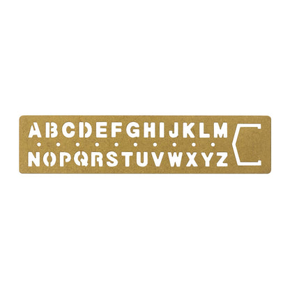TRAVELER’S Company Brass Template Bookmark | Alphabet