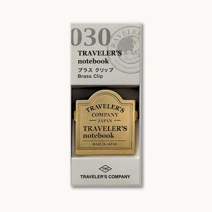 Brass Clip with Traveler’s Company logo – page holder for Traveler’s Notebook, South Africa stock