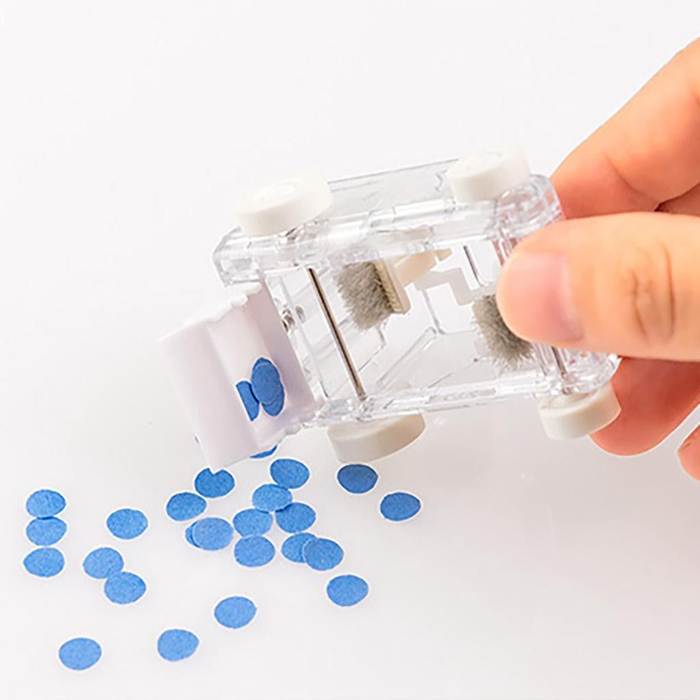 Midori mini cleaner in pink, blue, and clear – handheld roller cleaner for desks and journaling messes