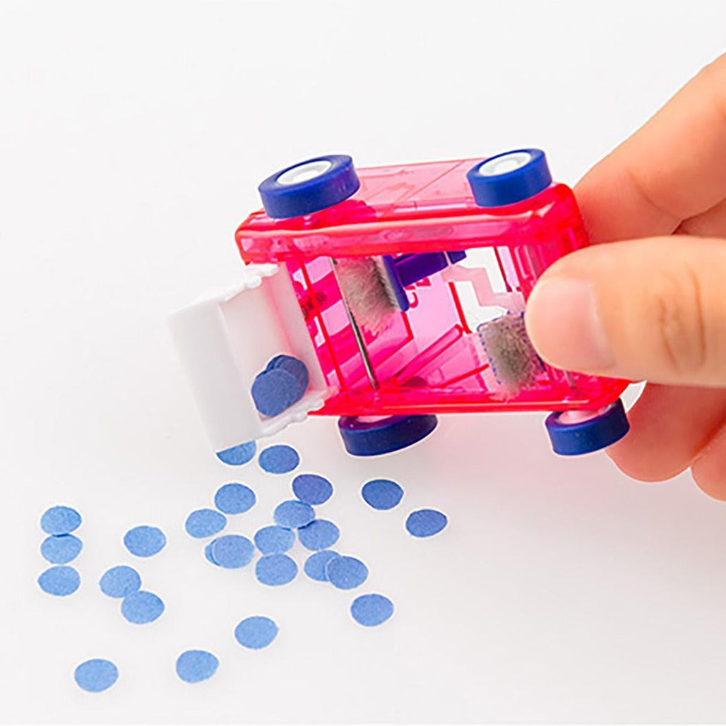 Midori mini cleaner in pink, blue, and clear – handheld roller cleaner for desks and journaling messes