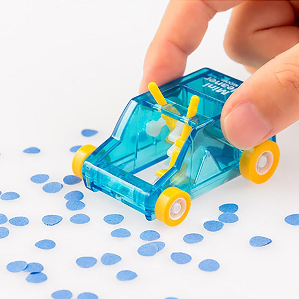 Midori mini cleaner in pink, blue, and clear – handheld roller cleaner for desks and journaling messes