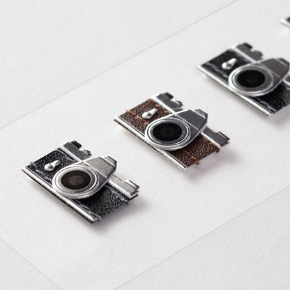 Midori Paper Craft Museum Stickers – Vintage Cameras layered paper sticker sheet