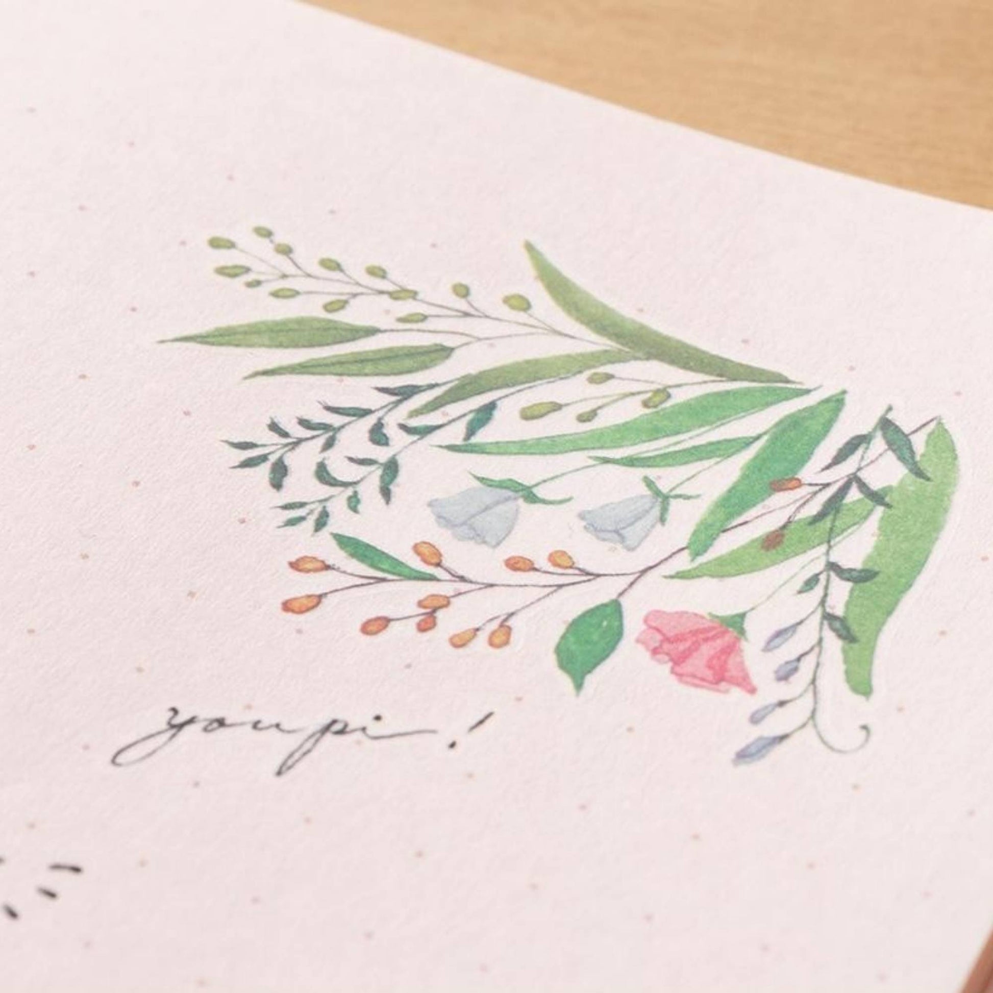 Midori Transfer Stickers Flowering Plants featuring delicate botanical illustrations