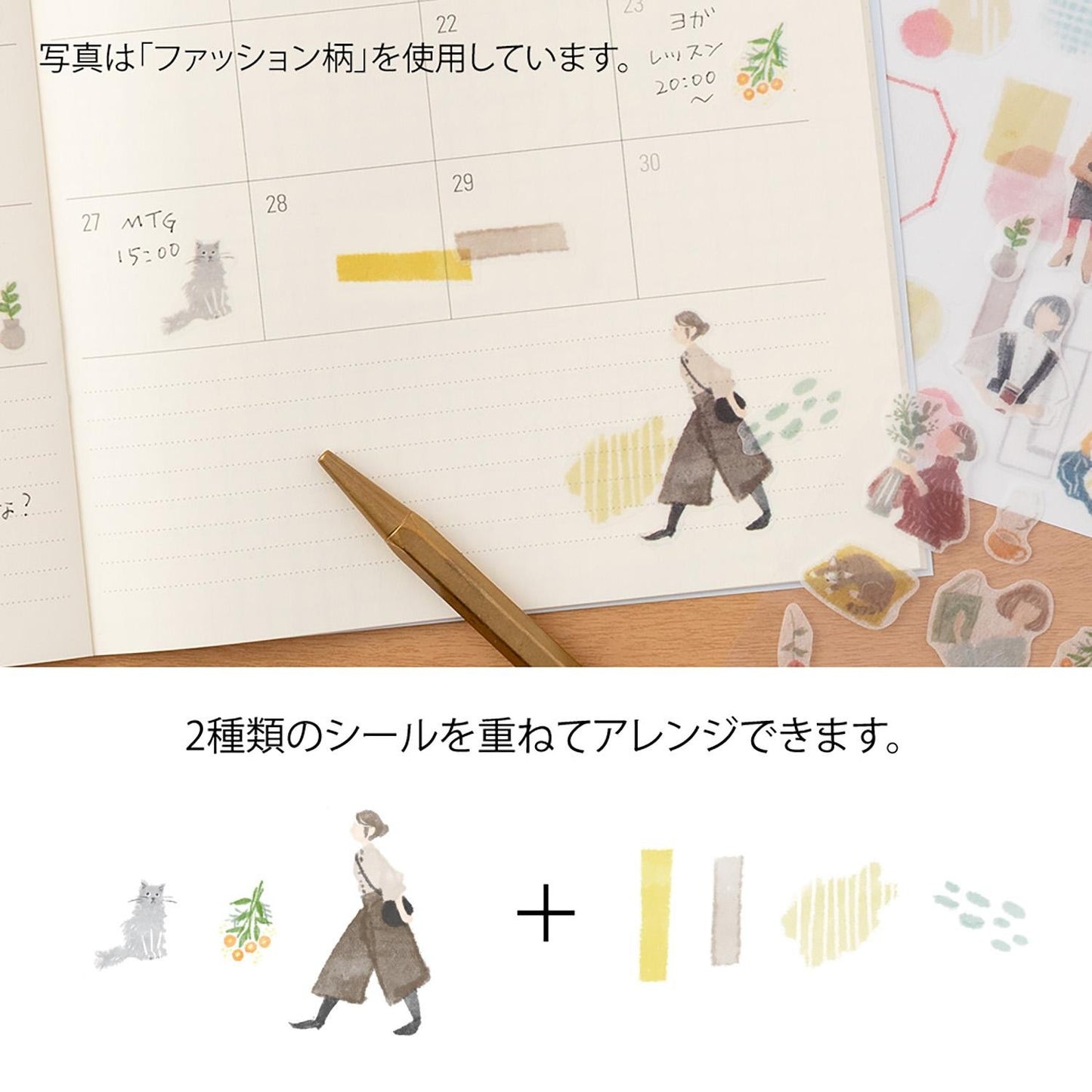 Midori Two‑Sheet Stickers – Fashion