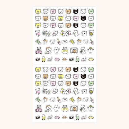 Midori Planner Stickers - Bear Icons