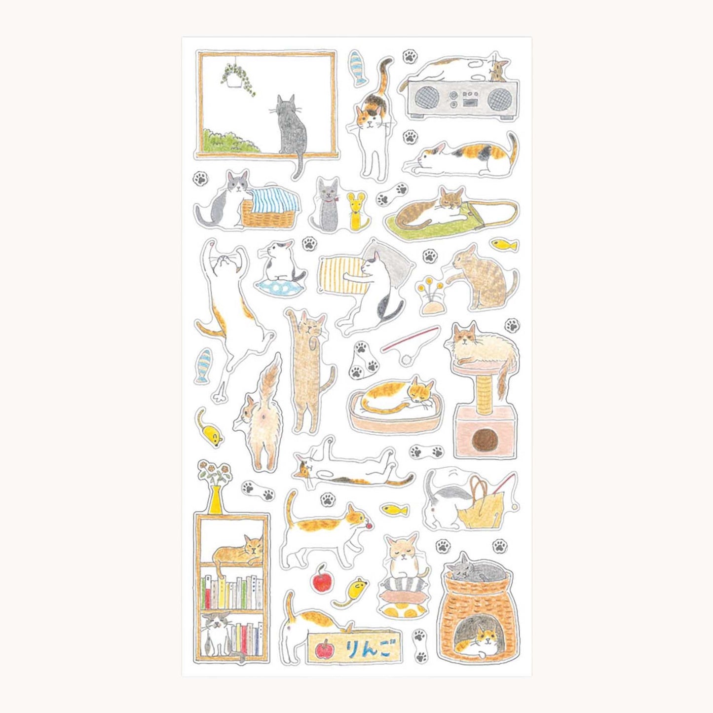 Midori Sticker Sheet – Cats | Medium