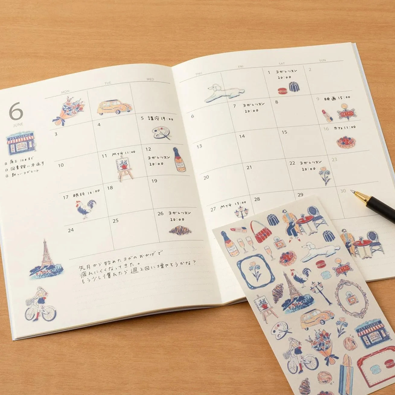 Midori Travel Stickers – French Motifs