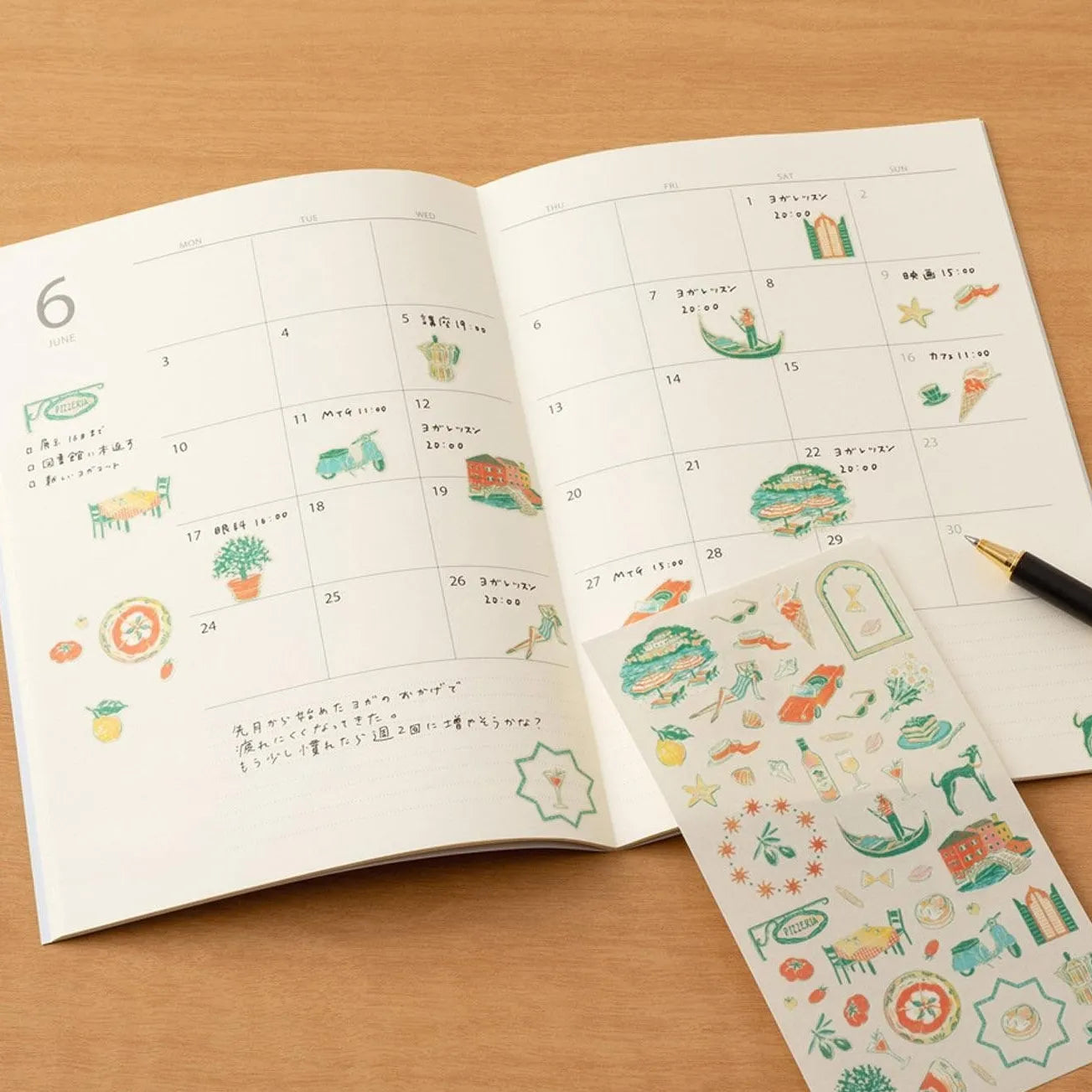 Midori Travel Stickers – Italian Motifs