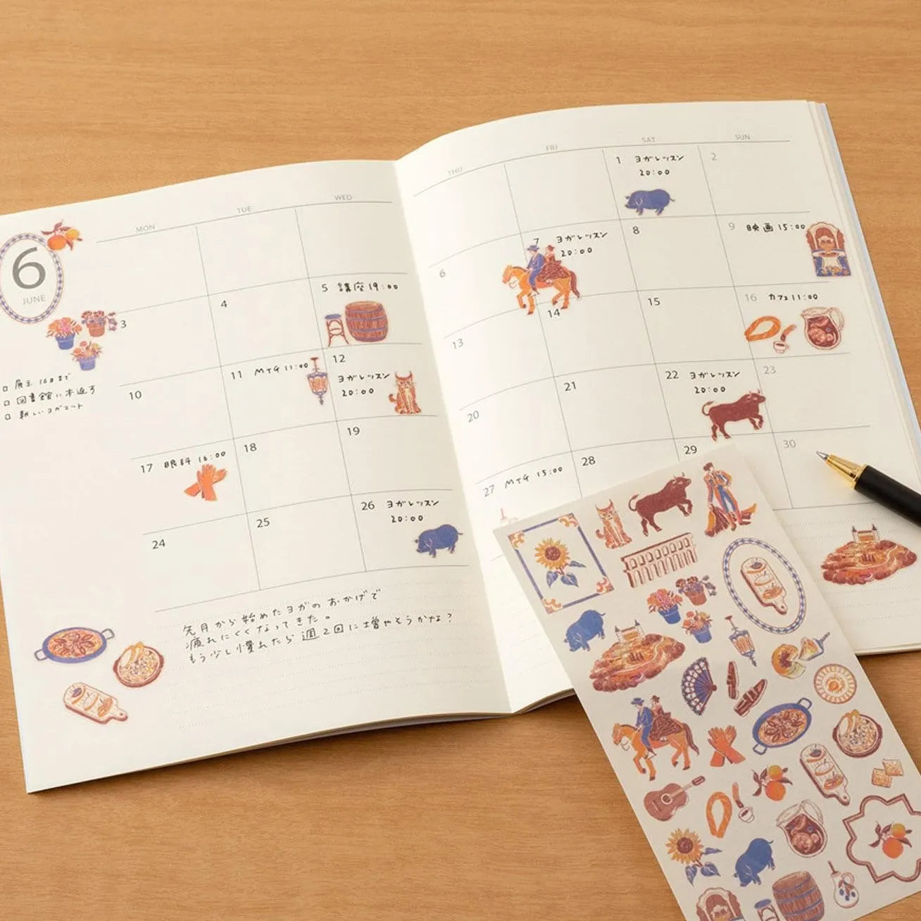 Midori Travel Stickers – Spanish Motifs