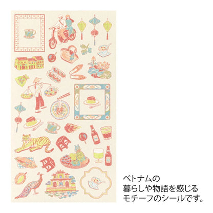 Midori Travel Stickers – Vietnamese Motifs