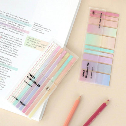 Iconic Garden Long highlighter strips with other sets beside an open book