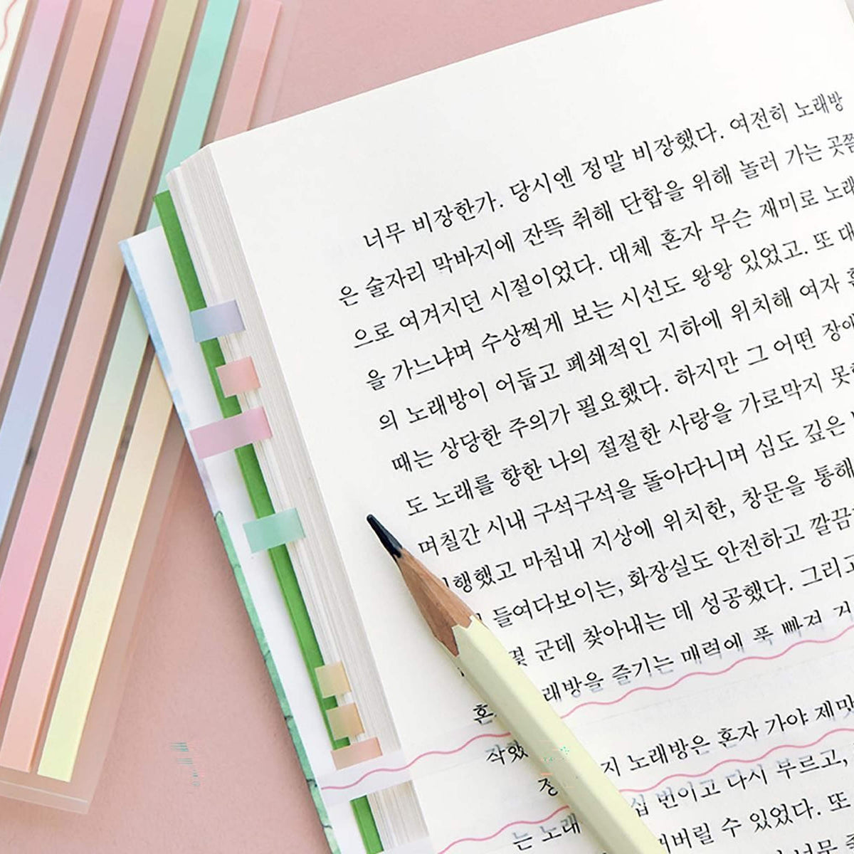 Iconic Long strips used as page markers in a book
