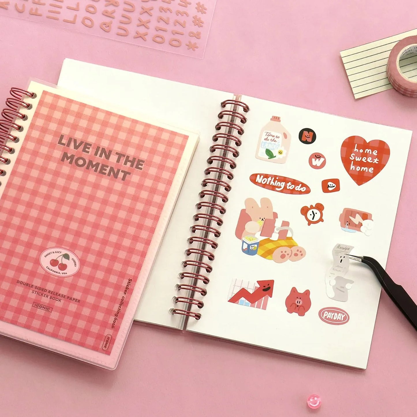 Iconic Sticker Collecting Book – Pink/Yellow