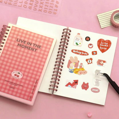 Iconic Sticker Collecting Book – Pink/Yellow
