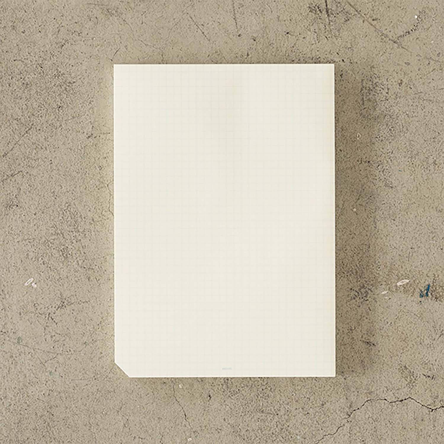 MD Product A5 grid paper pad with cream MD Paper sheets and English caption cover design