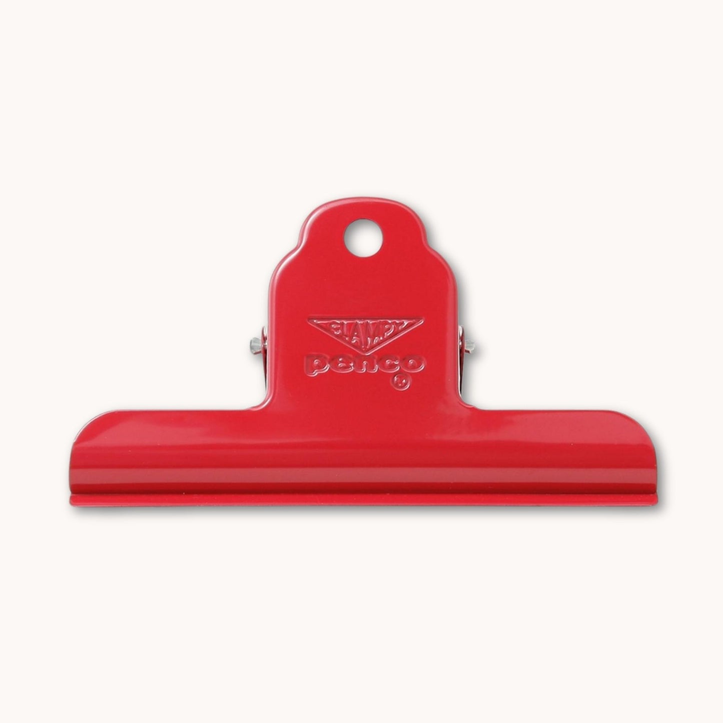 Penco red steel clip for papers and books