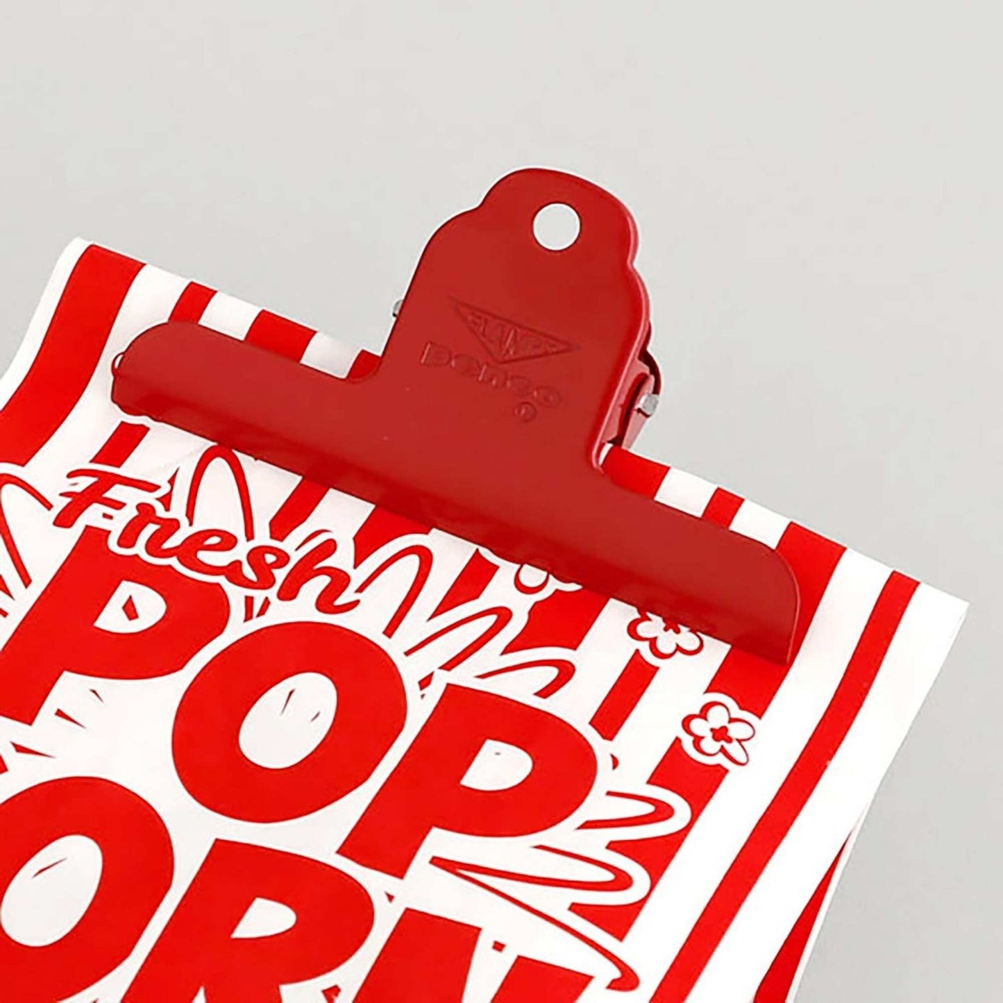 Penco red steel clip for papers and books
