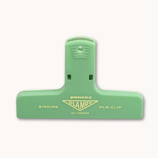 Penco Clampy Plastic Clip in Mint – Japanese stationery accessory for holding books open, sealing bags or organising papers