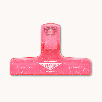 Pink Plastic Clampy Clip with glitter. From Japan.