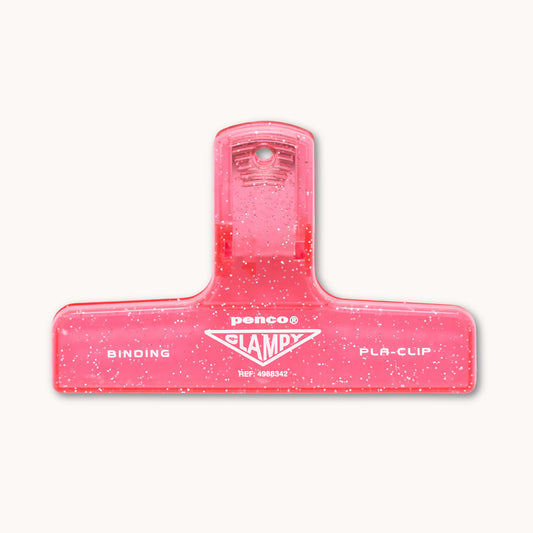 Pink Plastic Clampy Clip with glitter. From Japan.