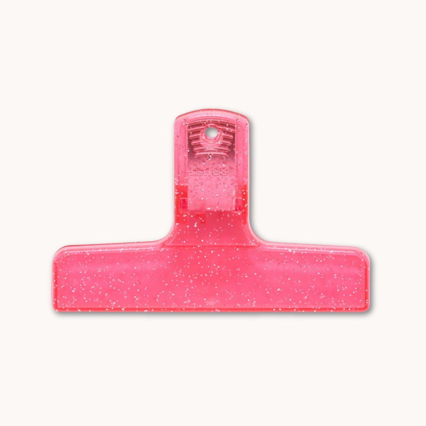 Penco Plastic Clampy Clip Pink Glitter