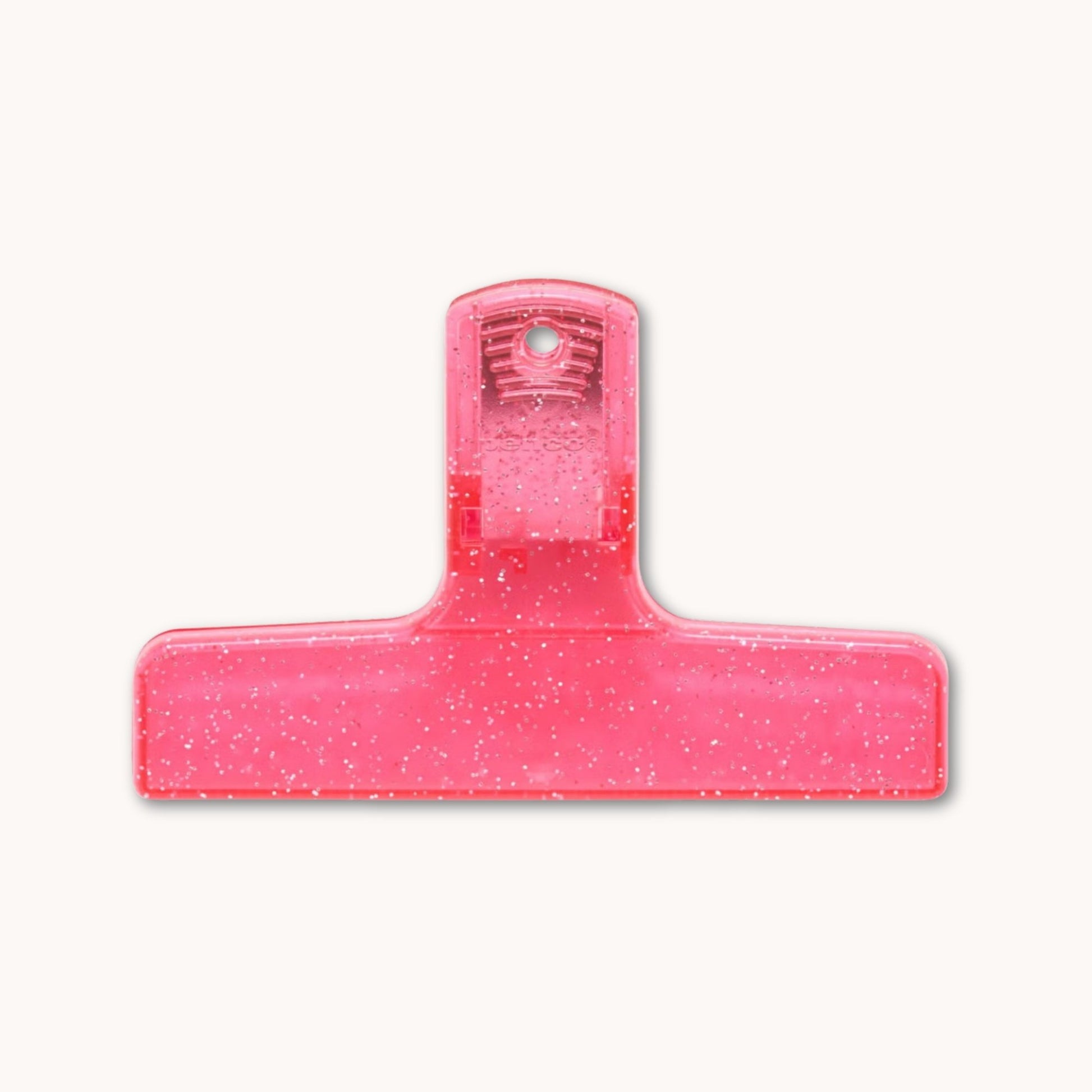 Penco Plastic Clampy Clip Pink Glitter