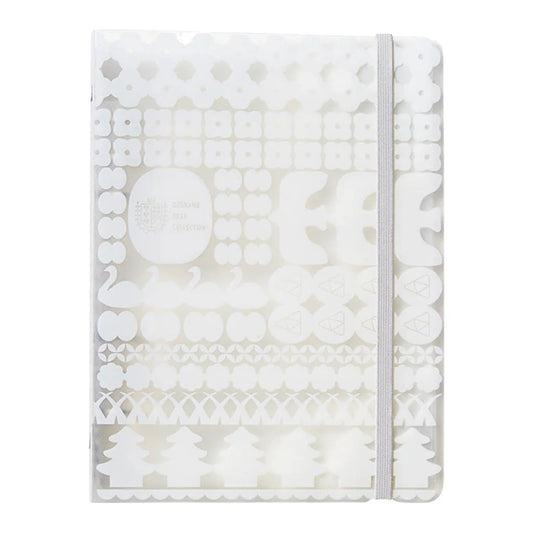 Hitotoki OTONA Sticker File Binder in White with 20 clear pockets for sticker storage 