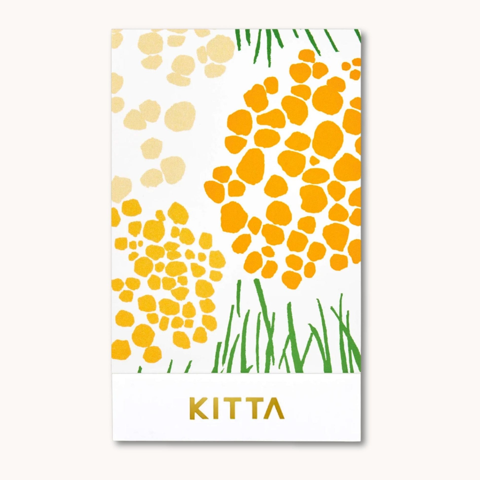 KITTA Washi Tape - Floral Garden booklet with four floral washi strip designs