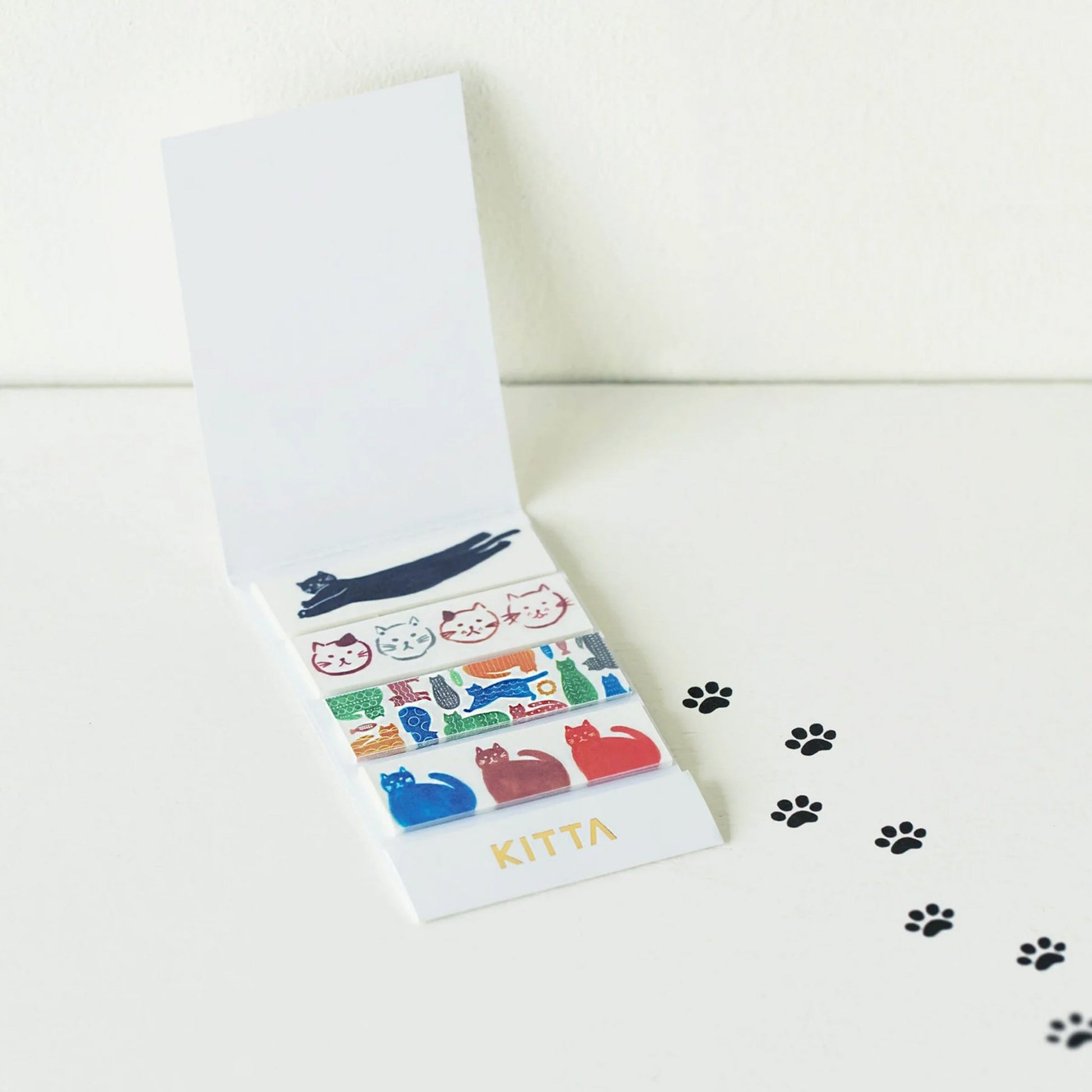 KITTA Washi Tape - Meow with pre-cut cat washi strips