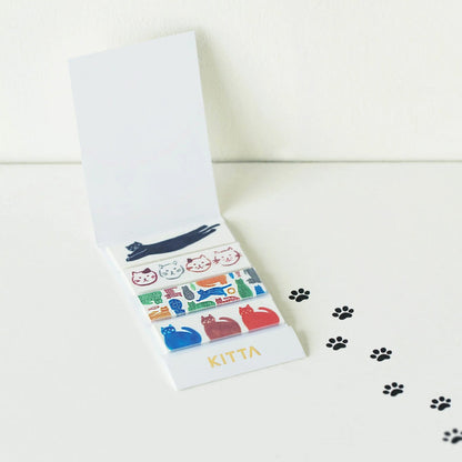 KITTA Washi Tape - Meow with pre-cut cat washi strips