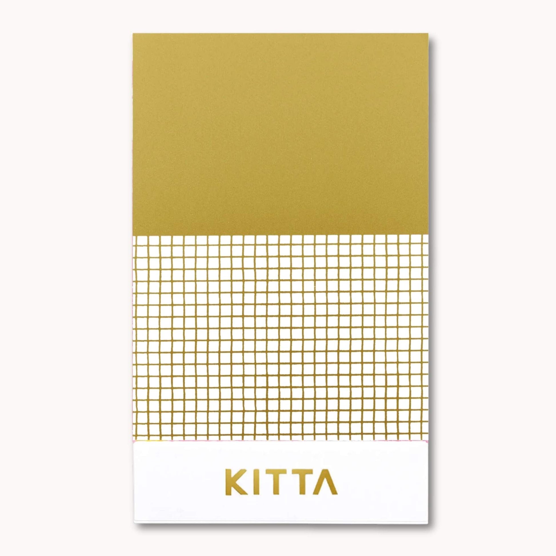 KITTA Washi Tape - Gold Patterns booklet with four gold foil washi strip designs