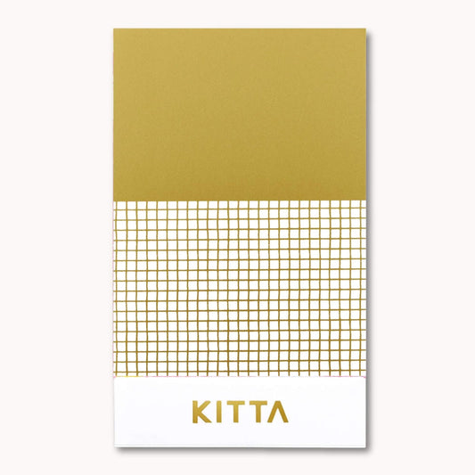 KITTA Washi Tape - Gold Patterns booklet with four gold foil washi strip designs
