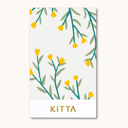     KITTA Clear PET Tape - Bouquet booklet with four transparent botanical PET strip designs