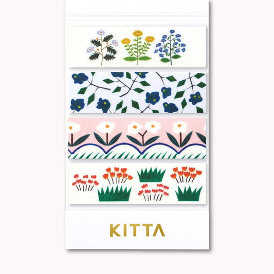 KITTA Washi Tape Wildflower with illustrated floral and botanical patterns
