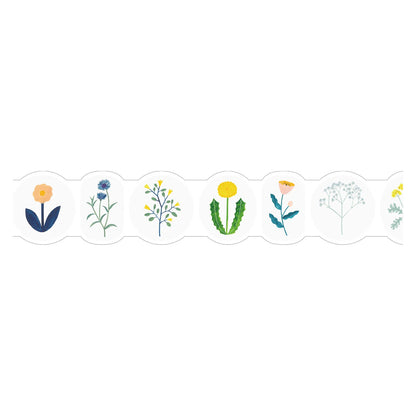 SODA PET Tape Wildflower featuring delicate wildflower illustrations on transparent PET tape