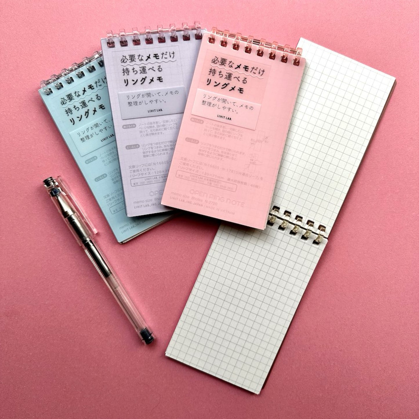 Lihit Lab Open Ring Notebook - Memo Size