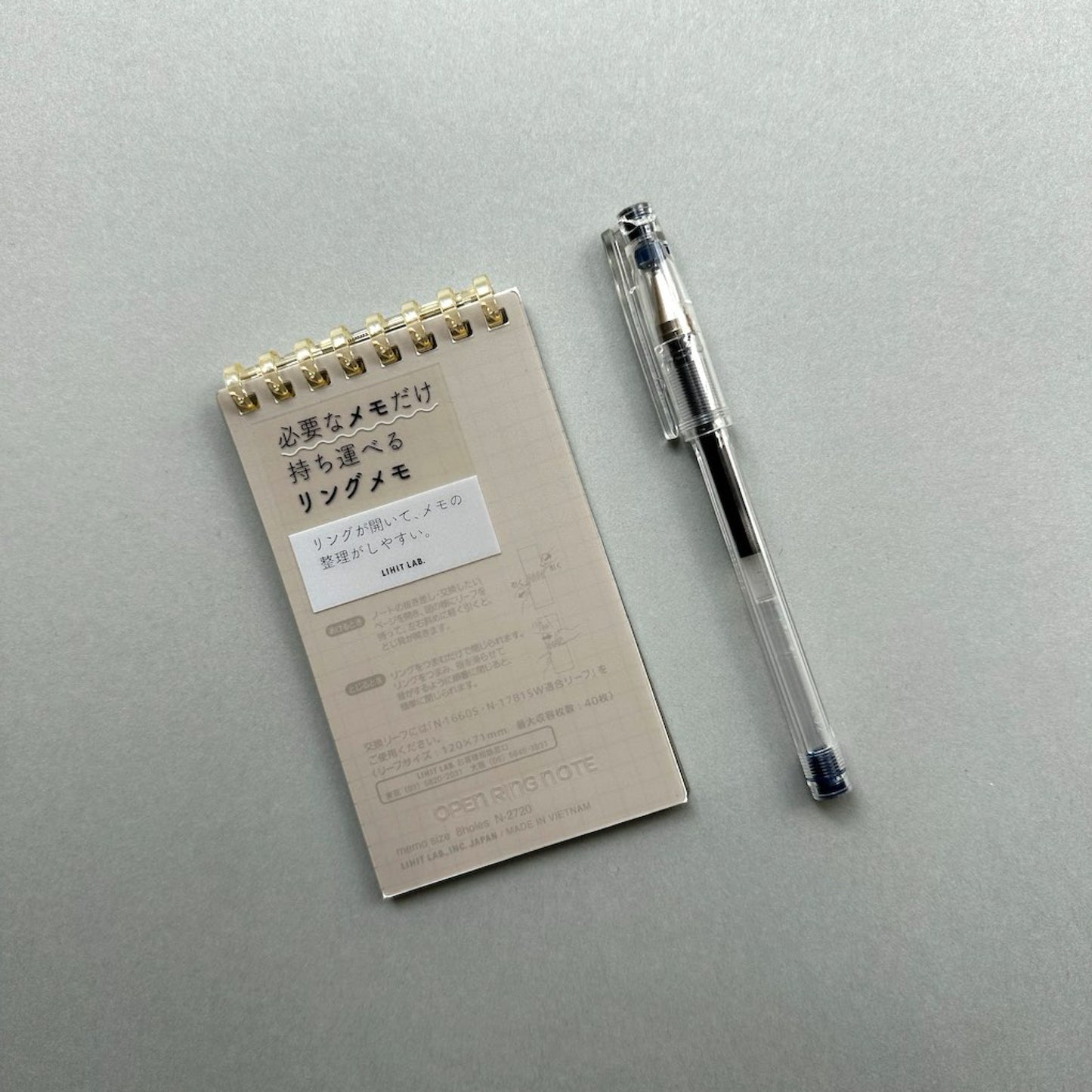 Lihit Lab Open Ring Notebook - Memo Size