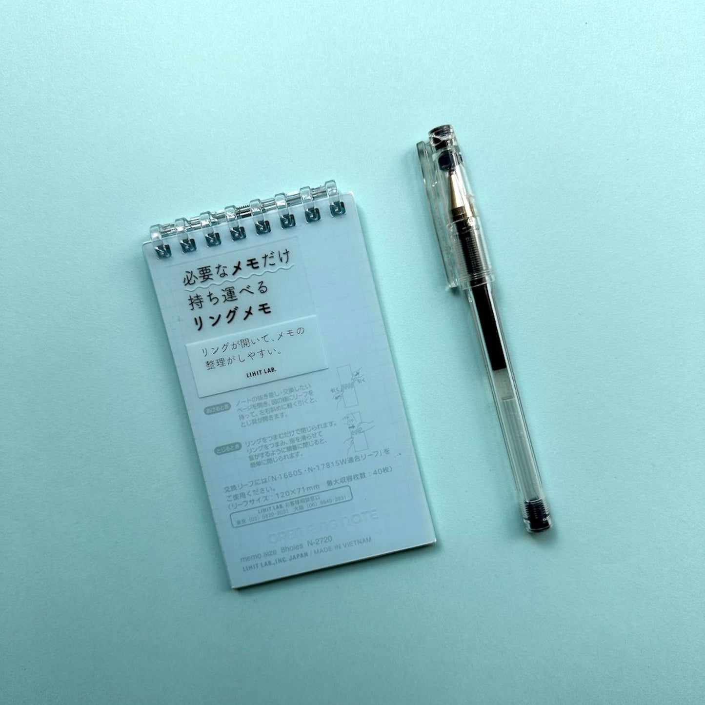 Lihit Lab Open Ring Notebook - Memo Size