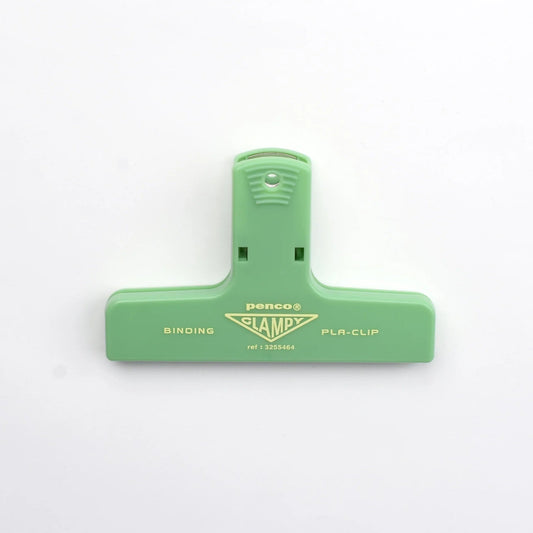 Penco Clampy Plastic Clip in Mint – Japanese stationery accessory for holding books open, sealing bags or organising papers