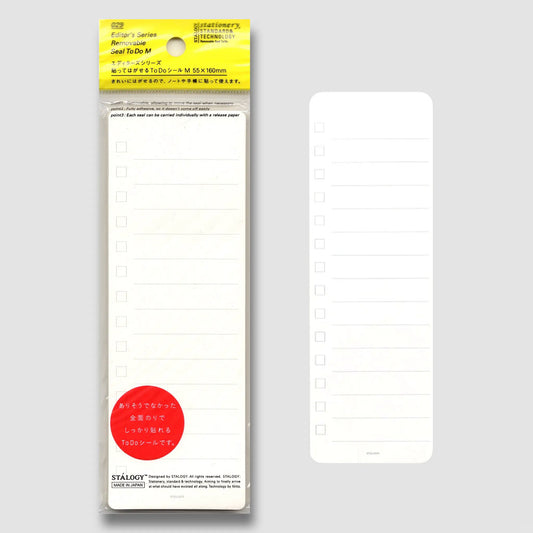Stalogy 029 Editor’s Series Removable Seal - To Do with 22 sheets of checklist-style stickers for planning and journaling