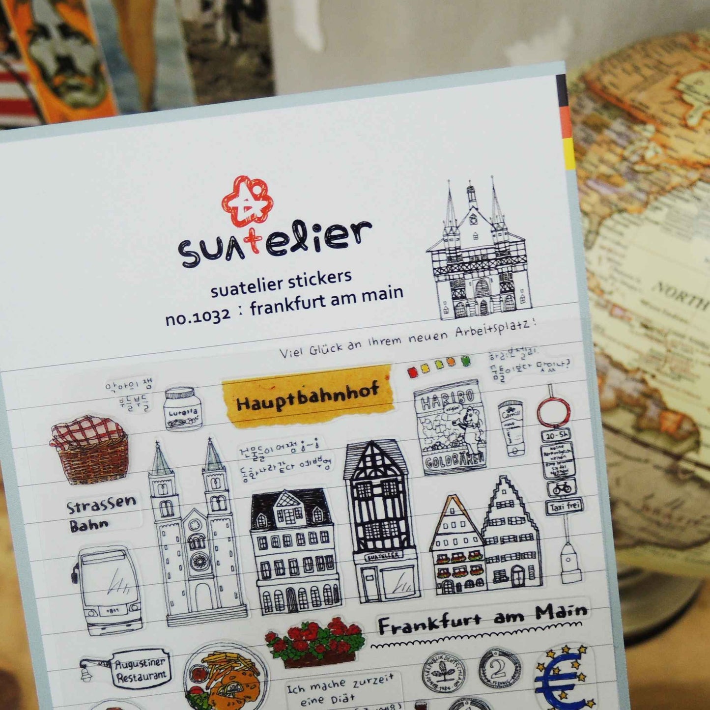 Suatelier Daily Deco Frankfurt am Main stickers with German landmarks food and city illustrations