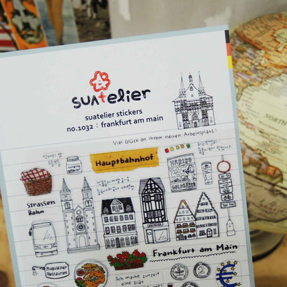 Suatelier Daily Deco Frankfurt am Main stickers with German landmarks food and city illustrations