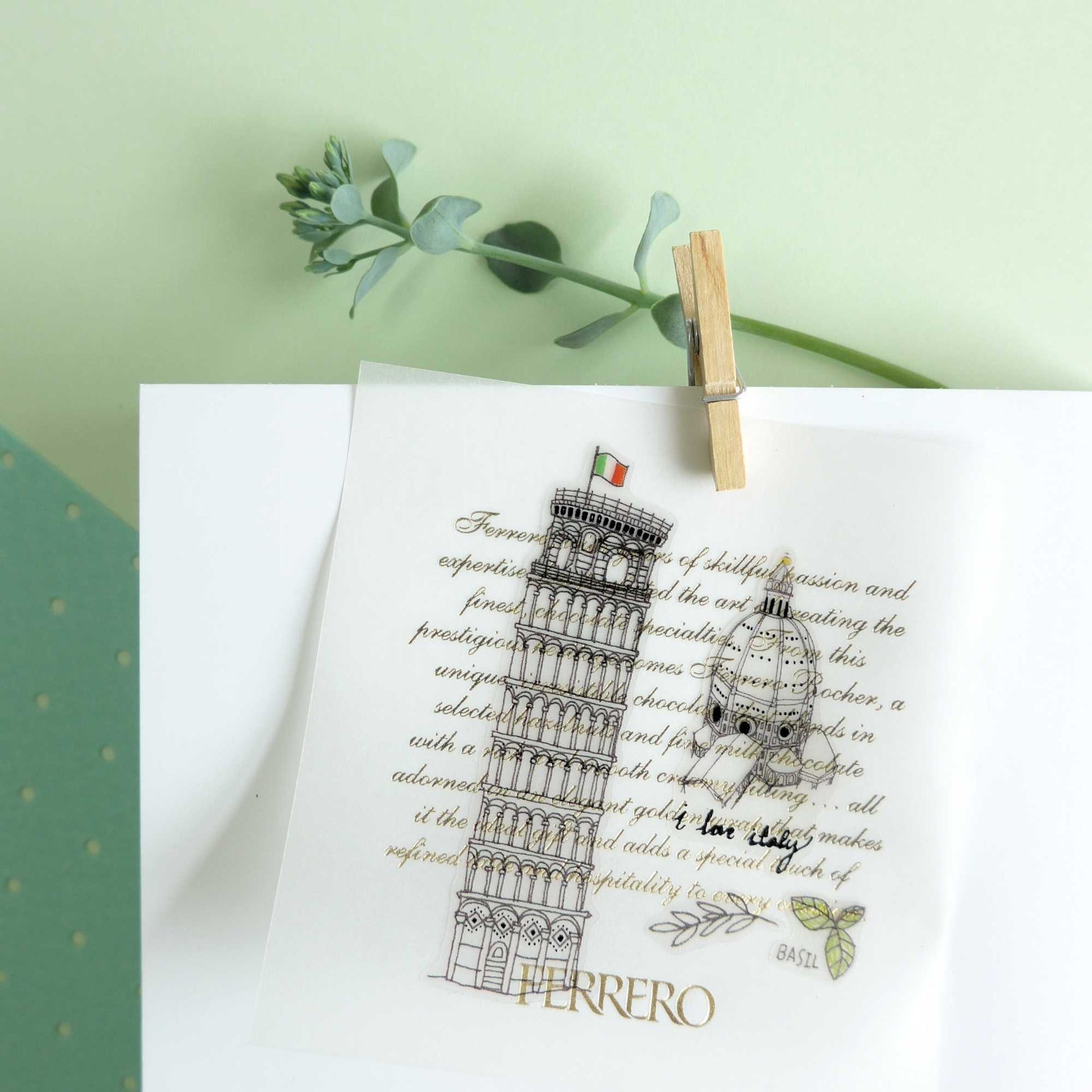 Suatelier Daily Deco Roman Holiday stickers with Colosseum pizza gelato and Italian landmarks