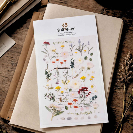Suatelier Daily Deco Stickers – Flower Letter
