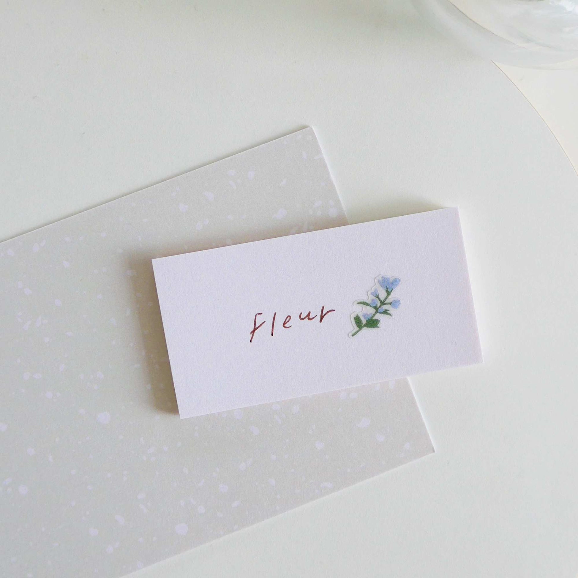 Suatelier Daily Deco Fleur 1124 sticker sheet with illustrated flowers, foliage, and floral arrangements in soft pastel tones