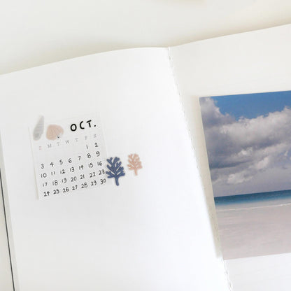 Suatelier Daily Deco Stickers Under the Sea with glossy epoxy fish, starfish, coral, seashells and ocean creatures.