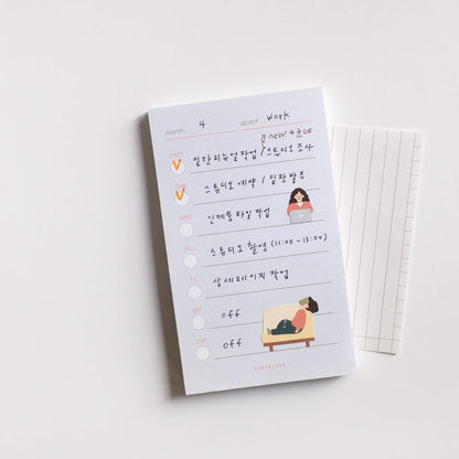 Suatelier Daily Deco Stickers In the Library featuring readers, bookshelves, books and cosy library scenes